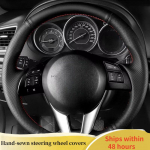 Car Steering Wheel Cover For Mazda CX-5 CX5 Atenza 2014 New Mazda 3 CX-3 Scion iA 2016 ized Original Steering Wheel Braid Red Blue Thread