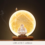 Keramikos ornamentas &bdquo;Lotoso &Scaron;irdies Guanyin Bodhisatva&ldquo; Dehua Baltas Porcelianas Lin Yixin Budos Statula Vakarų Trys &Scaron;ventieji Statula beige