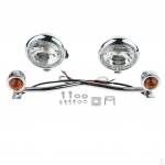 LED laikiklis glide gatvei FLHX FLHR Chrome