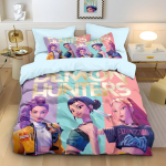 Anime Demonų Medžiotojai Zoey Mira Lovos Patalynės Komplektas Mergaitės Dovana Antklodės Užvalkalas Vaikams Paaugliams Suaugusiems Viengulis Dvigulis Karali&scaron;ko Dydžio EU Single(135*200cm)3pcs