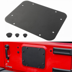 Atsarginio rato laikiklio pa&scaron;alinimo užpildymo plok&scaron;tės dangtelis Jeep Wrangler JK 2007-2017, bagažinės dangčio ki&scaron;tukas, guminis, metalinis, automobilio i&scaron;orės aksesuarai juoda