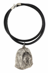 Bearded Collie, Highland Collie, Mountain Collie - Necklace with dog, silver-plated pendant for dog fan, unique jewelry by Art-Dog brand