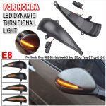 2x Dinaminis posūkio rodiklis LED posūkio signalo indikatorius &Scaron;oninio veidrodėlio lempa Honda Civic 8 kartos MK8 Hečbekui 3D 5D 2006 2012 FN2 FN FK