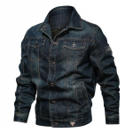 Vyri&scaron;kas kietas džinsinis striukė pavasario rudens laisvalaikio Slim Fit Bomber striukės Vyri&scaron;kos džinsinės striukės vir&scaron;utiniai drabužiai vyri&scaron;ki kaubojus plius dydis M