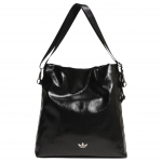 Adidas Originals Trefoil Metalinis Logotipas Poliuretano Crossbody Pečių Krep&scaron;ys Didelis Moteri&scaron;kas Krep&scaron;ys Juodas KS5157 Black