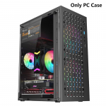 Micro Atx/Itx skaidrus pasidaryk pats PC dėklas Stiklas stalinio kompiuterio dėklas HD+Ssd Atx maitinimo &scaron;altinis 250Mm vaizdo plok&scaron;tės 3 ventiliatoriai au&scaron;intuvas juoda