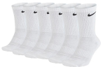 Nike Everyday Cushion Crew Ilgos kojinės Unisex Kombinuotas rinkinys Baltas SX7664-100 S