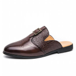 Naujiena Muller Avalynė Suaugusiems Vasariniai Pusiau Atviri Odiniai Vyri&scaron;ki Važiavimo Batai Vyri&scaron;ki Penny Loafers Moccasins Lauko &Scaron;lepetės 38