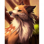 Kvadratinis / apvalus &bdquo;pasidaryk pats&ldquo; deimantinis siuvinėjimas &bdquo;Fox&ldquo; 5D deimantinis paveikslas, vandens deimantų mozaikos dekoras Full Square (20X30CM)