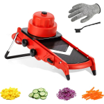 Mandolino pjaustyklė virtuvei, daržovių svogūnų smulkintuvas, bulvių pjaustyklė Julienne pjaustyklė reguliuojamo storio