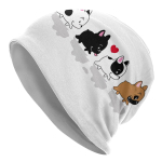 &bdquo;Frenchie Family&ldquo; prancūzų buldogo &scaron;unų mylėtojo kepuraitės mezgimo kepurė unisex moterims hiphopo &scaron;iltos žiemos kaukolės kepurės slidinėjimo kepurėms One Size