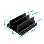 Vertikalus ne&scaron;iojamojo kompiuterio stovas, reguliuojamas laikiklis skirtas MacBook Air M1 Mac Book Pro Lenovo Huawei HP Dell iPad ne&scaron;iojamojo kompiuterio pagrindo plan&scaron;etinio kompiuterio laikiklis