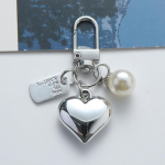 Lydinio raktų pakabukai Didelės &scaron;irdelės Maži kamuoliukai Raktų pakabukai moterims Vyrams Draugystė Dovana Rankinės apdaila Y2K Papuo&scaron;alai 02