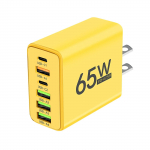 65 W USB tipo C įkroviklis 6 prievadų PD tipo C greito įkrovimo sieninis adapteris, skirtas iPhone 13 14 15 Samsung Xiaomi Huawe mobiliesiems telefonams