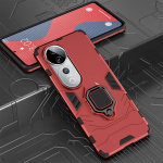 KEYSION Smūgiams atsparus &scaron;arvuotas dėklas VIVO V40 5G V40 Pro mink&scaron;tas silikoninis+PC žiedo stovo laikiklis telefono galinis dangtelis VIVO V40 Pro 5G for VIVO V40 raudona