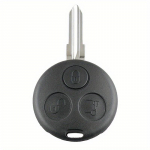 1vnt. 3 mygtukų automobilio raktų dėklas, nenupjautas tu&scaron;čias a&scaron;menis nuotolinio rakto dėklo dangtelis, tinkantis Mercedes-Benz Smart Fortwo 450 451 2007&ndash;2013 m.