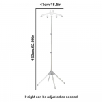 160 cm Reguliuojamas drabužių stovas garintuvo stovas Teleskopinis vertikalus audinys Kabantis lyginimo stovas Rankinis lyginimo garais laikiklis pilka spalva