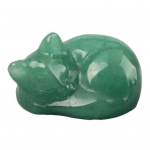 Yousheng Ametisto Katės Figūrėlė Gydomasis Kristalas Miegančios Katės Figūrėlė Poliruotas Brangakmenis Katės Ornamentas Namų Biuro Stalo Dekorui Katės Mėgėjų Dovana geltona