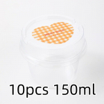 50 vnt. 360 ml puodelių pudingui be skylių su dangteliais, plastikinės dėžutės, ledams, musui, desertui, piknikui, vakarėliui, pakavimui, desertiniai puodeliai su dangteliu