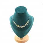 Pierres et Min&eacute;raux. Collier 15 perles Citrine du Br&eacute;sil. Chaine en acier inoxydable Collier femmes, hommes. Taille personnalisable.