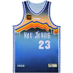 Li Ning CBA Serijos 24-25 Sezono Xinjiang Guanghui Fan Edition Kvėpuojantys Patogūs Krep&scaron;inio Mar&scaron;kinėliai Shalamu 23 Vyri&scaron;ki mar&scaron;kinėliai Dream-Blue AAYU859-1 S