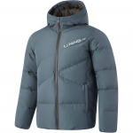 Li Ning Fitneso serijos vandeniui atspari infraraudonųjų spindulių terminė raidė kasdieni&scaron;ka universali užtrauktuku užsegama trumpa žieminė pūkinė striukė vyrams, tamsiai mėlyna AYMU079-3 M