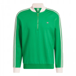 Adidas Originals 3 juostelių 1/4 užtrauktuko džemperis Golfo serija Madingas universalus patogus dryžuotas ilgomis rankovėmis džemperis Vyri&scaron;kas džemperis Žalias JP2061 S