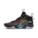 Air Jordan 36 GS Juodi Daugiaspalviai Vaikų Sportbačiai Blukusiai Žalsvai Melsvi Ry&scaron;kiai Sieros Spalvos Ry&scaron;kiai Rožiniai DA9054-063 36