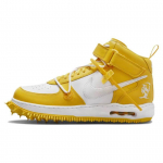 Off-White x Nike Air Force 1 Mid SP Odinė Varsity Maize Unisex Sportbačiai Geltoni DR0500-101 36.5