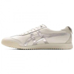 Onitsuka Tiger Mexico 66 Odiniai Apvalus priekis Suvarstomi Smūgius sugeriantys Atsparūs dėvėjimuisi Žemi Laisvalaikio batai Unisex sportbačiai Balti Sidabriniai 1183B889-106 44