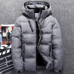 Žieminė vyri&scaron;ka striukė burbulinis paltas, vėjas, apatinis paltas Parka &scaron;iltas paltas Vyri&scaron;ka pūkinė striukė plius dydis 4XL &scaron;viesiai pilka spalva