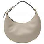 Fendi graphy Auksinis Logotipas Užtrauktuko Užsegimas Odinė Pusmėnulio Formos Rankinė Moteri&scaron;kos Rankinės Balandžių Pilkumo 8BR798A5DYF1JCT Basic Set (Bag+Dust Bag)