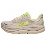 HOKA ONE ONE Bondi 9 Abrasion Resistant Breathable Support Rebound Casual Running Shoes Men's Beige Wide Fit 1162013-GYZ 43⅓ beige