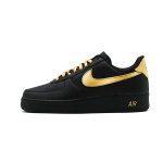 Nike Air Force 1 Black Warrior, Starlight Atsparūs dilimui Žemi Kateboardo Batai Unisex Juodi Auksiniai CW2288-001(Team830-) 35.5 black