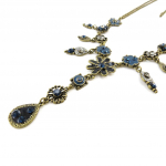 Les Tr&eacute;sors De Lily [E5722] - Collier Cr&eacute;ateur 'Fleurettes' Marine mėlyna