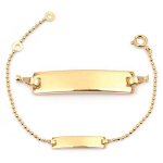 Les Tr&eacute;sors De Lily [L4327] - Gourmette Plaqu&eacute; Or 'Bambino' dor&eacute; - 20x4 mm