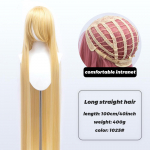 100 cm ilgio sintetinis Cosplay Anime perukas &Scaron;viesūs mėlyni raudoni rožiniai purpuriniai plaukai vakarėliui su kirpčiukais Cosplay perukai moterims