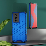KEYSION smūgiams atsparus &scaron;arvų dėklas, skirtas Xiaomi POCO F5 Pro mink&scaron;tas silikonas + kompiuteris skaidrus korinis telefono dangtelis, skirtas POCO F5 Pro 5G for POCO F5 Pro mėlyna