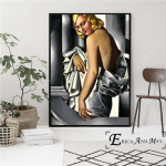 Tamara De Lempicka Abstraktus moterų sienų menas ant drobės Paveikslas Plakatas Namų dekorui Plakatai ir spaudiniai Neįrėminti dekoratyviniai paveikslai 40cm&times;50cm NoFrame