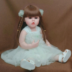 55 CM Mielos Reborn Baby Dolls Visi&scaron;kai mink&scaron;tas silikoninis Kūno žaislas Mergaitei Realisti&scaron;ka princesė Mažylė Bebe Gimtadienio dovana vaikams
