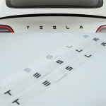 1pcs ABS car Letter Rear Tailgate trunk Decals Emblem badge sticker Decal for Model 3 Model X Model S Model Y DUAL MOTOR