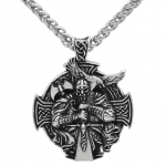 Viking Warrior Crow Hammer pakabukas karoliai Madingi aksesuarai Vintažinio prekės ženklo ilgi megztiniai karoliai vyrams Moterų punk metal chain antikinės sidabrinės spalvos