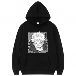Japonija Unisexga Style Jujutsu Kaisen Hoodie Itadori Yuji Pattern Print Hoodies Unisex Kasdieniai madingi gobtuvai Moteri&scaron;ki Harajuku megztiniai