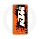 Coque pour Huawei Mate 8 KTM Logo blanc fond orange