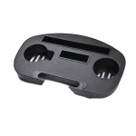 Sulankstomas atlo&scaron;iamas kėdės segtukas &scaron;one gėrimų puodelių laikiklis, lauko gulto padėklas juoda