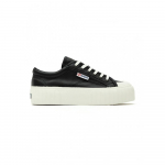 SUPERGA 2631 dryžuota platforma vegani&scaron;ka oda juoda S21222WACK 250
