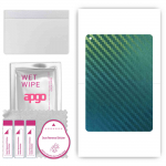 Apgo apsauginis odos lipdukas nugarai, suderinamas su Apple iPad 9.7 (2017 m), Apvyniojama plėvelė, folija, vinilas &ndash; anglies chameleonas CAKA1