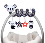 &bdquo;Sylfaen&ldquo; automobilinės kėdutės žaislai kūdikiams 0&ndash;6 mėnesių Didelio kontrasto žaislai naujagimiams kabantys spiralės pliu&scaron;iniai vežimėliai žaislai Dovanos 0 3 6 9 12 mėnesių kūdikiui One Size