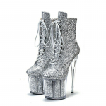 20 cm Crystal Heel Pole Dance Auk&scaron;takulniai naktiniame klube Automobilių modeliai Catwalk Performance Trumpi Batai Moteri&scaron;ki batai 35 dramblio kaulas