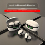 Mini12 mini miego ausinės Bluetooth 5.3 belaidės nematomos ausinės sportinės vandeniui atsparios HIFI stereofoninės triuk&scaron;mo mažinimo ausinės balta